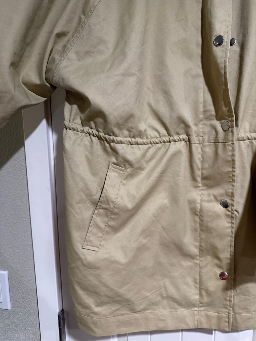 a new day Light Tan Anorak Coat with Snap Front - Picture 2 of 9